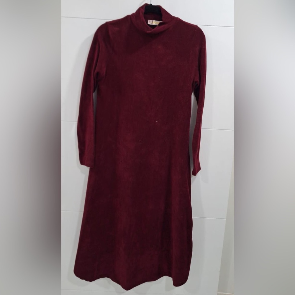Zoya Burgundy Long Sleeve Dress